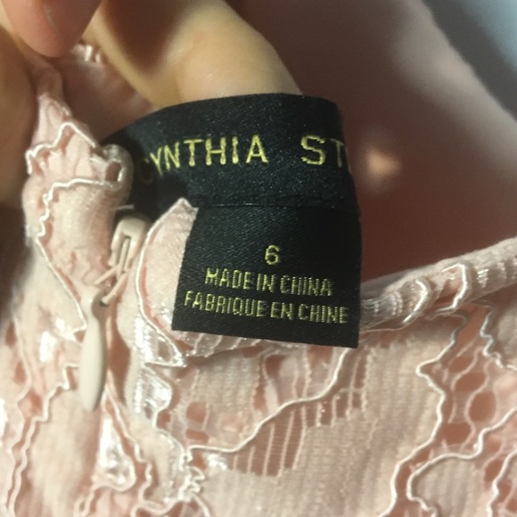 CeCe by Cynthia Steffe lace midi dress, rose, sz6 - Picture 7 of 8